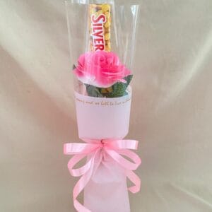 Single Rose With Mini Coklat